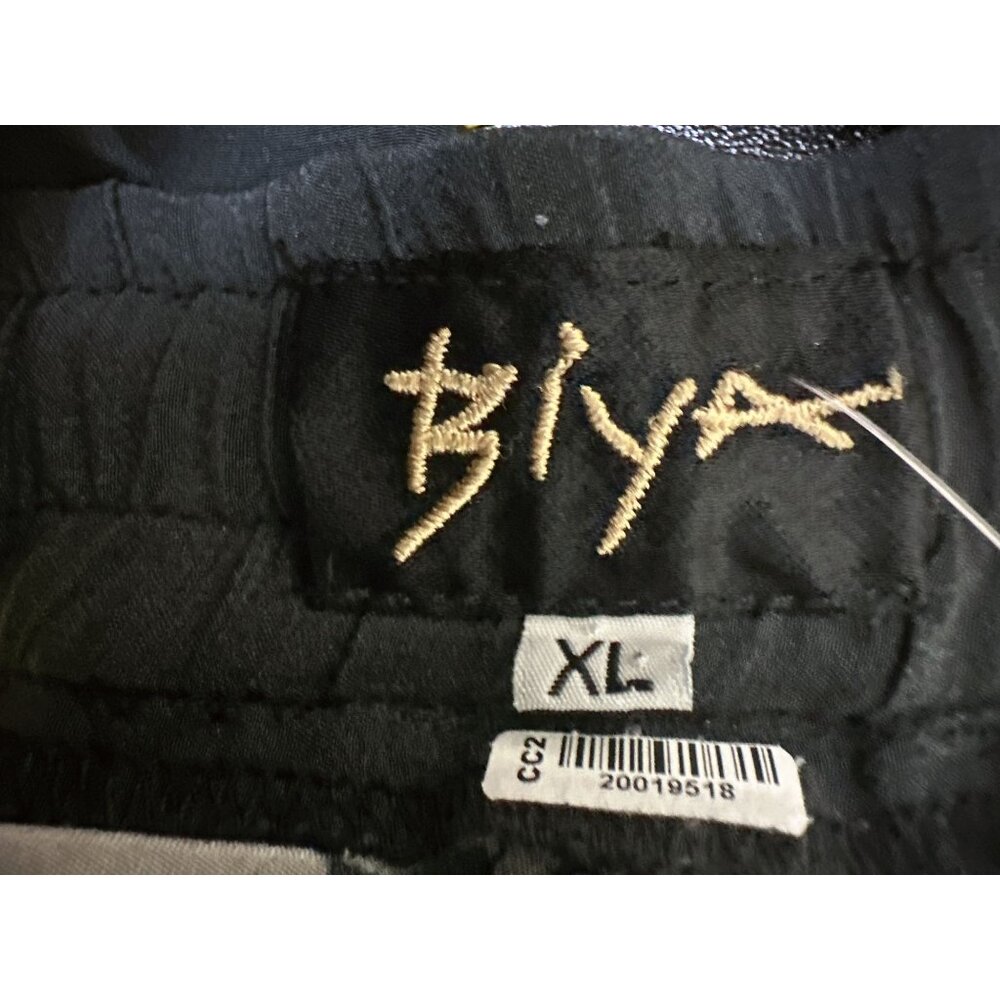 Biya by Johnny Was Silk Floral Print Black & Gray Pants Size XL - Picture 7 of 8